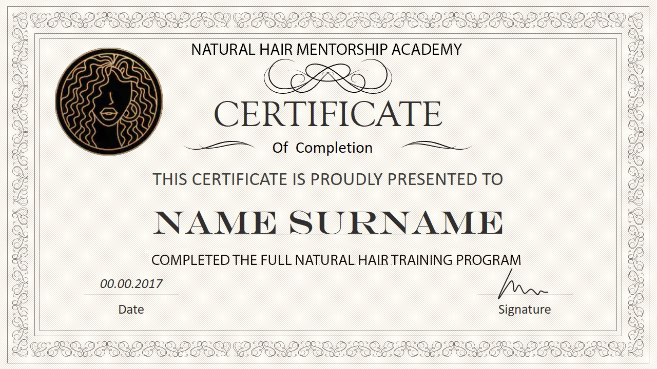 NATURAL HAIR CERT1